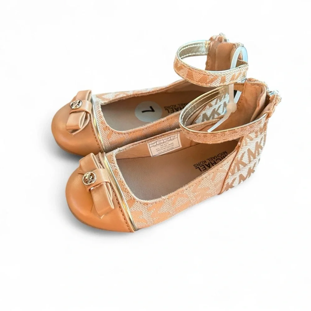 MICHAEL Michael Kors Girls Logo Ballet Flats – Size 7 - NWOT